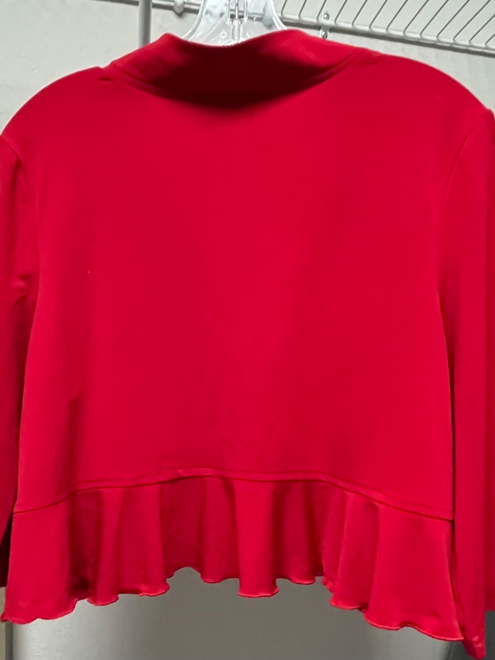 Shrug, Red Ruffle, Size M - Picture 3 of 4